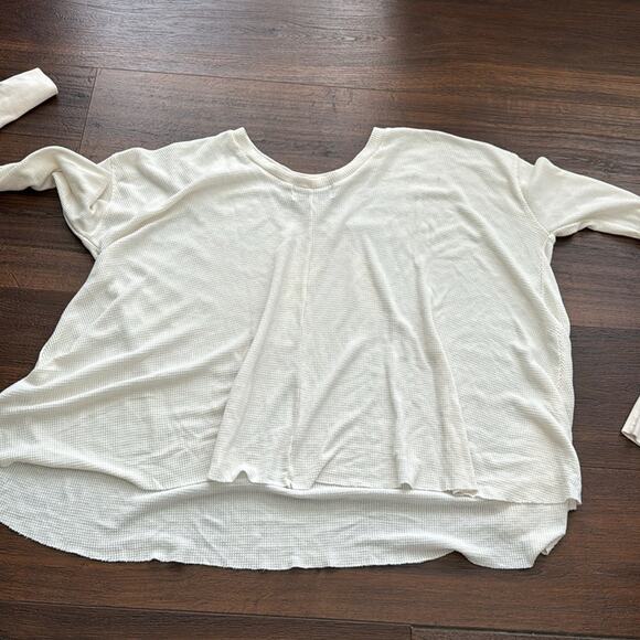 WildFox Pee Loved Long Sleeve Oversized Top with Champagne glasses graphic. - Picture 6 of 6